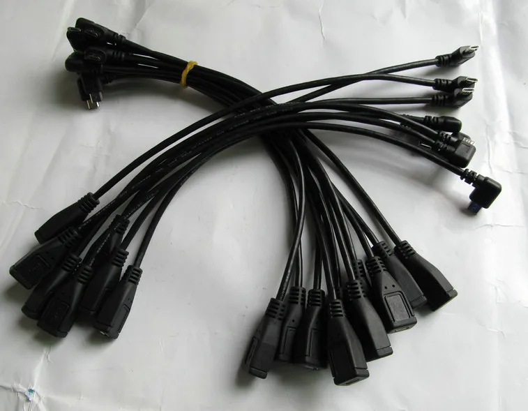 1 пара короткий Новый Micro usb b Женский прямой на штекер 5 контактов 90 левый + правый
