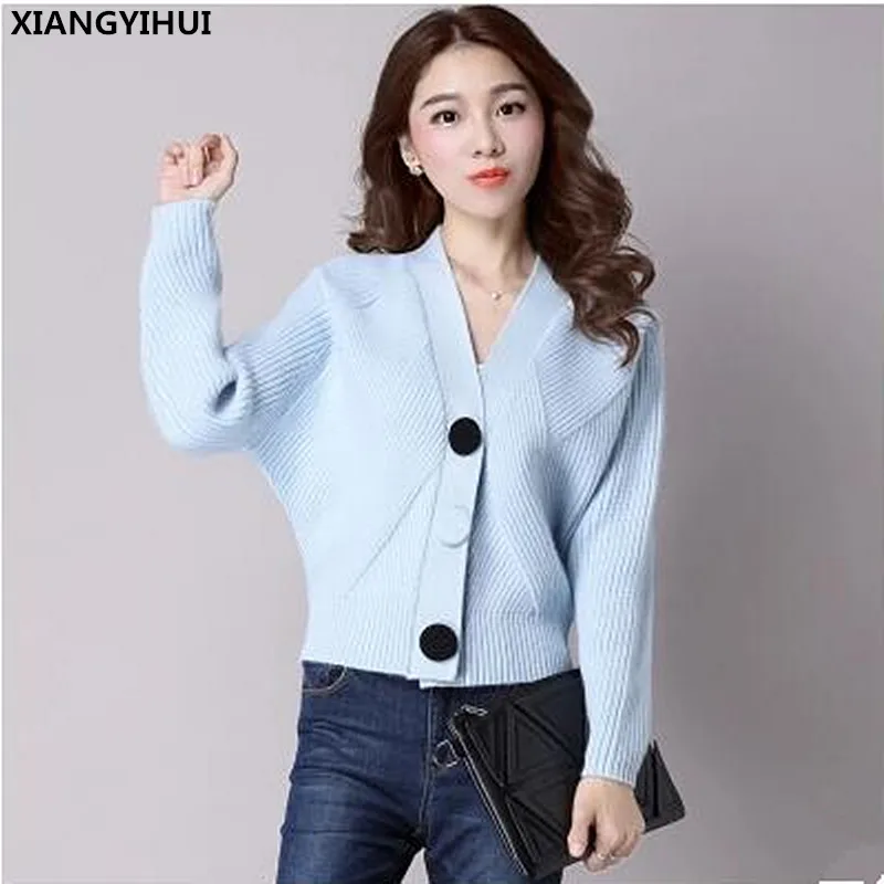 2017 High Quality Brand Autumn Winter Sweater Women Cardigan Loose single Breasted Women's Cashmere 6 colors |