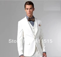 free shippingcustom made cheap white peak lapel wedding groom tuxedosgroomsmen men suits bridegroom party men wear dress