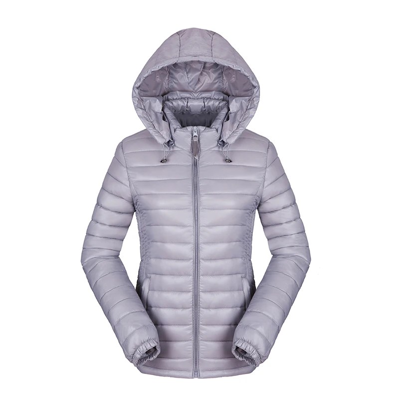 silver gray Высококачественная зимняя женская хлопковая одежда, короткие куртки, пальто, модное легкое пальто, парки, Повседневная тонкая Стильная верхняя одежда размера плюс 4XL - Цвет: silver gray