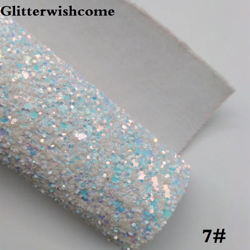 7 Glitterwishcome 21X29 см A4 размеры синтетическая кожа, с эффектом блестящей кожи Ткань Винил для Луки, GM043A - Цвет: 7