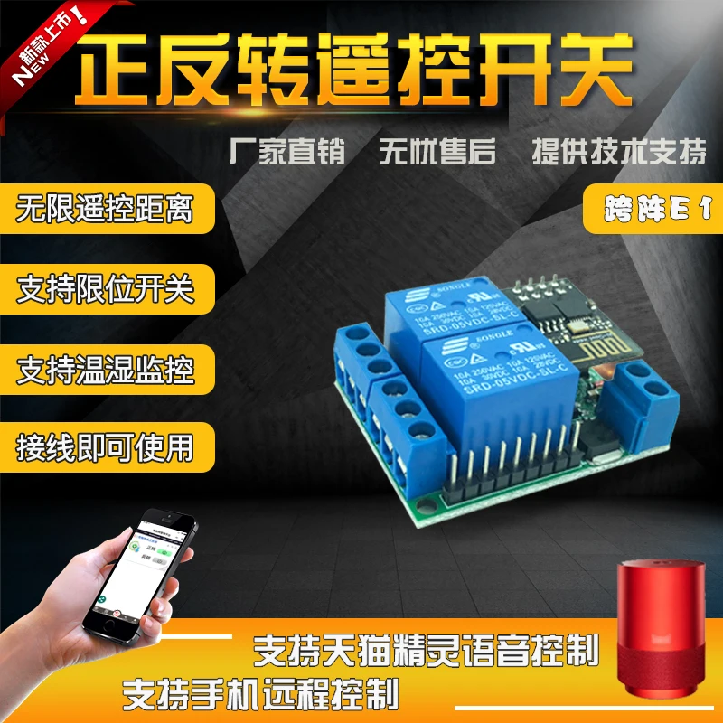 

IoT 2 Channel Motor Drive plate/forward/reverse/rolling gate/shutter/Mobile Remote Control Smart Home