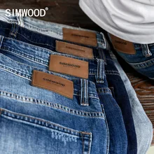 SIMWOOD, вареные, облегающие джинсы, мужские, классические, Ретро стиль, высокое качество,, осень, новые, повседневные, уличные, джинсовые брюки, 190026