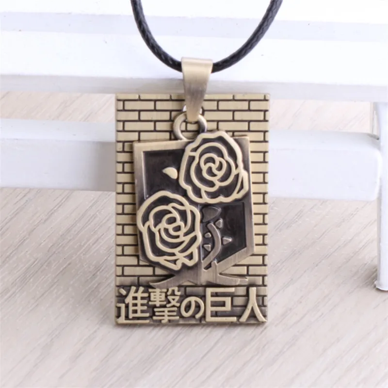 Аниме атака на Титанов логотип ожерелье дислоцированный корпус Военный