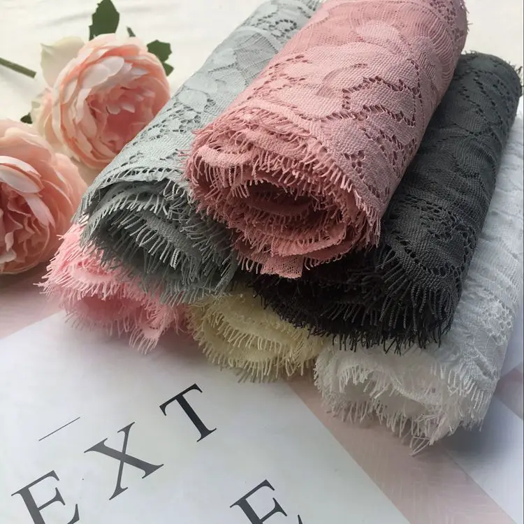 6M/Lot 12Colors Wide 17CM Mesh Eyelash Lace Trim Veil Wedding Dress Diy Fabric Craft Clothing Skirt Materials | Дом и сад