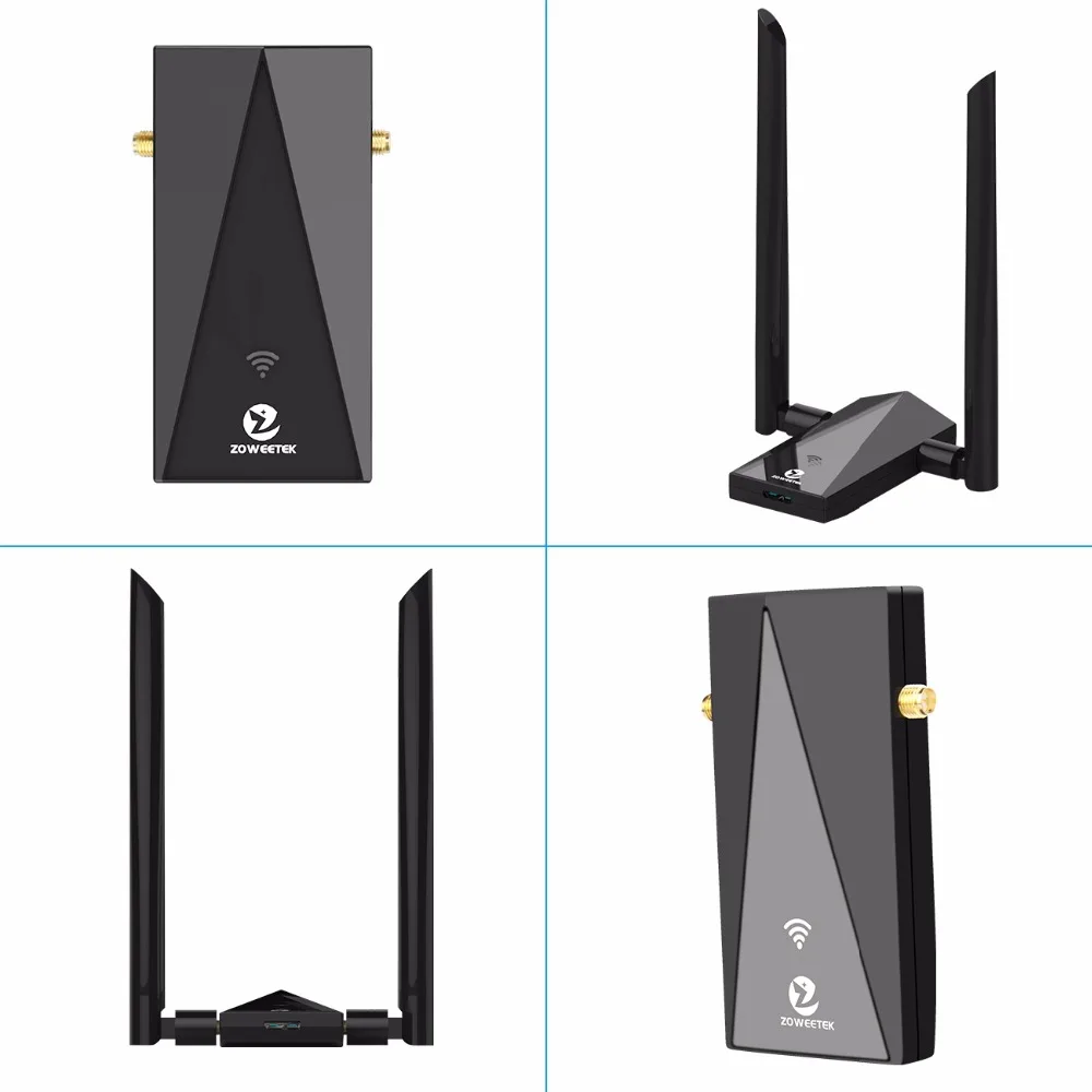 Zoweetek беспроводной Wifi адаптер USB 3,0 Wi fi ЛВС-приемник двухдиапазонная антенна 1200 Мбит/с 802.11ac ретранслятор сетевая карта для ПК телефона