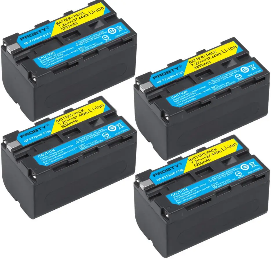 4 pcs Battery Для sony NP-F770 NP-F750 NP F770 батарея для sony CCD-RV100 SC5 TR940 TR917 Камера CN-160 CN-216 CN-304 YN 300 VL600 светодиодный видео - Цвет: 4 pcs Battery