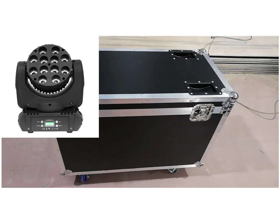 2 pz/Лот 12x12 W Con светильник чехол 150 LED Fascio движущийся головной свет dj оборудование