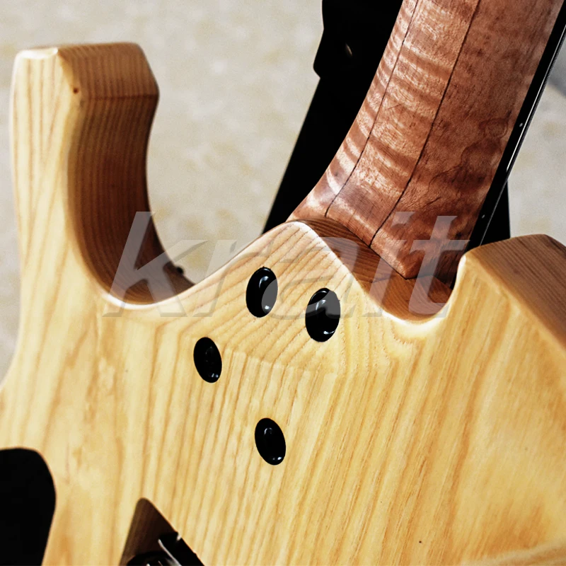 Безголовая гитара ebony fanned fret электрическая гитара ash body Camphor Burl Топ вверх вниз тремоло