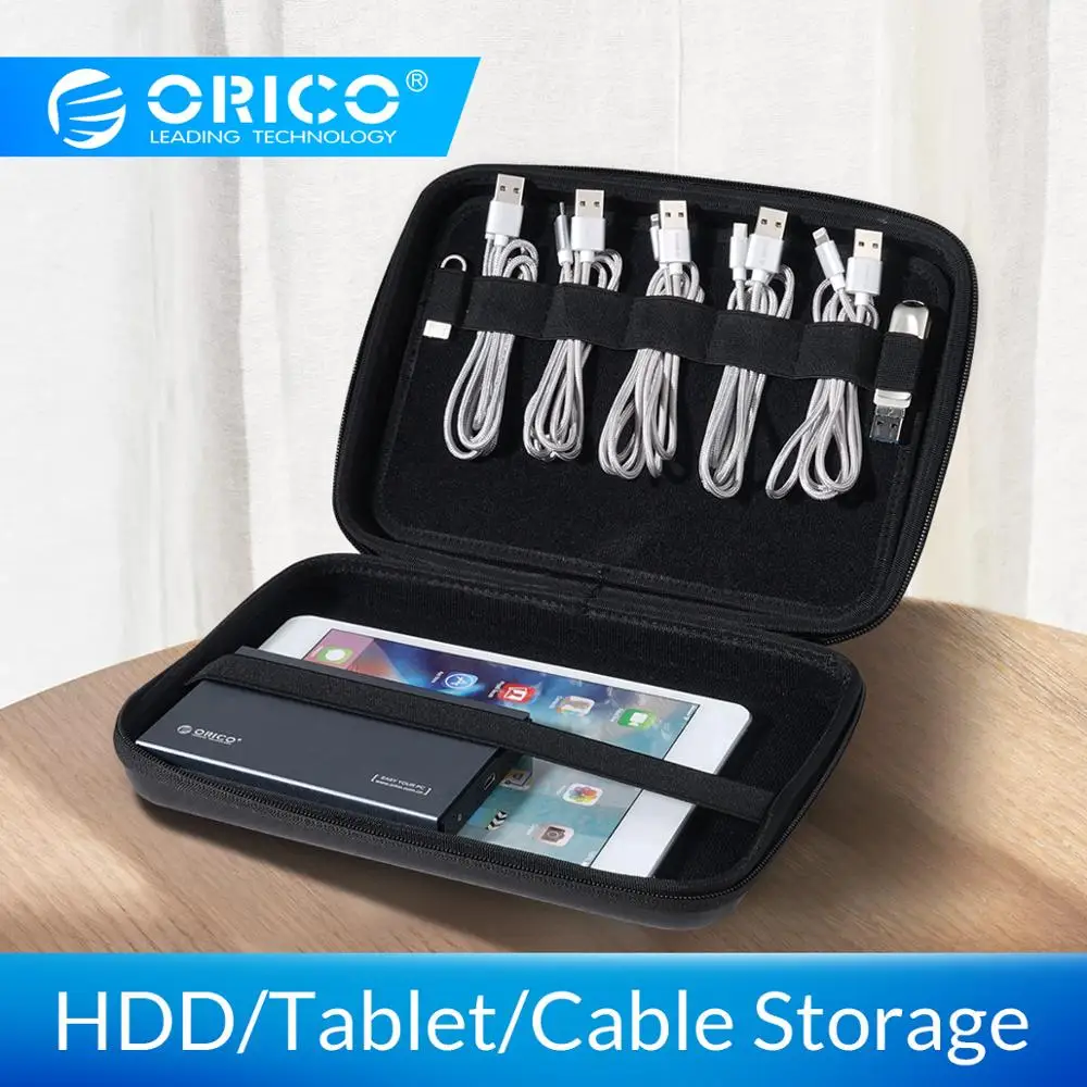 ORICO планшет сумка для хранения с ручкой для HDD Мощность банк планшет кабель жесткого диска защитная сумка Водонепроницаемый фирмы Портативный