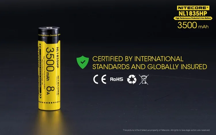NITECORE I4 зарядное устройство OLED экран Intelli зарядное устройство+ NITECORE 18650 3500mAh 3,6 V 12.6Wh NL1835HP литий-ионный аккумулятор