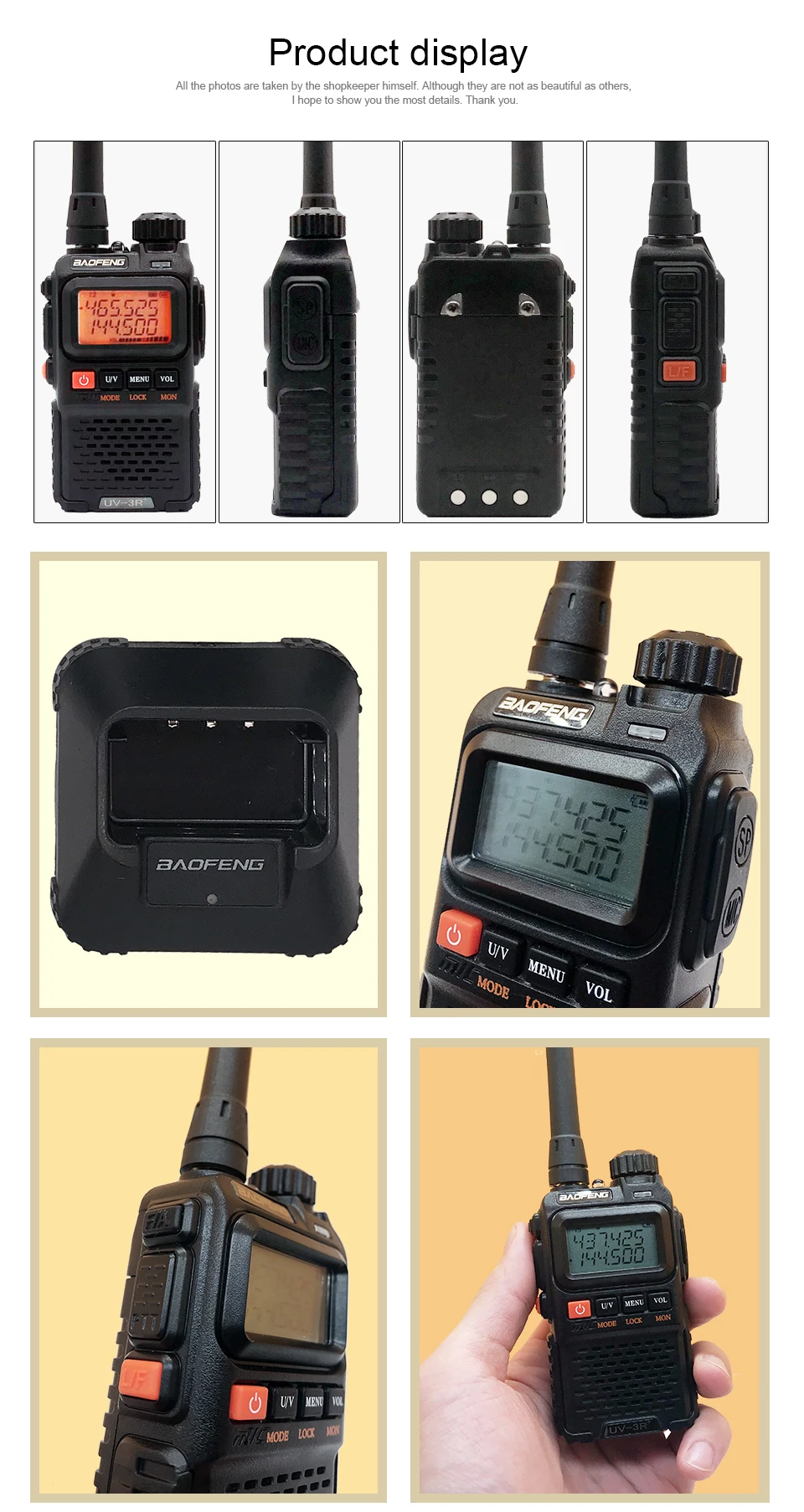 2 шт. Baofeng UV-3R+ Plus мини рация радио UHF VHF Ham CB радиостанция беспроводной HF трансивер UV3R PMR 446 передатчик