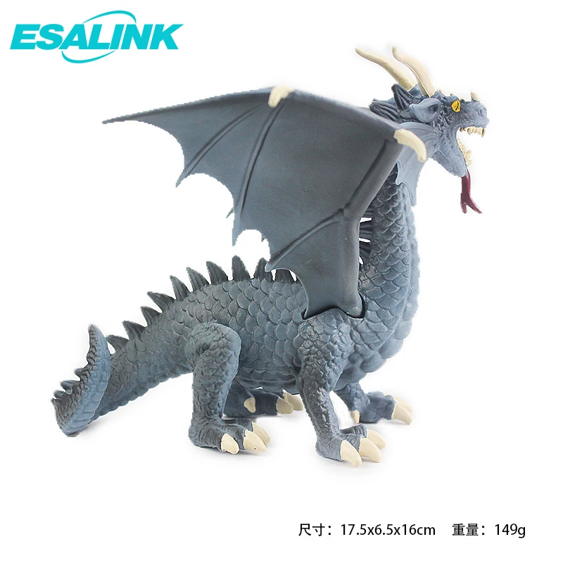 Синий дракон rhaegal модель игрушки змей Дракон Игра престолов пластик Твердые ToysA