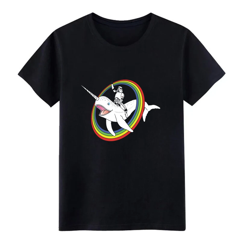 Bobs Burgers Narwhal Rainbow Stormtrooper t shirt printed 100% cotton S-XXXL slim Fit Breathable Spring Natural | Мужская одежда