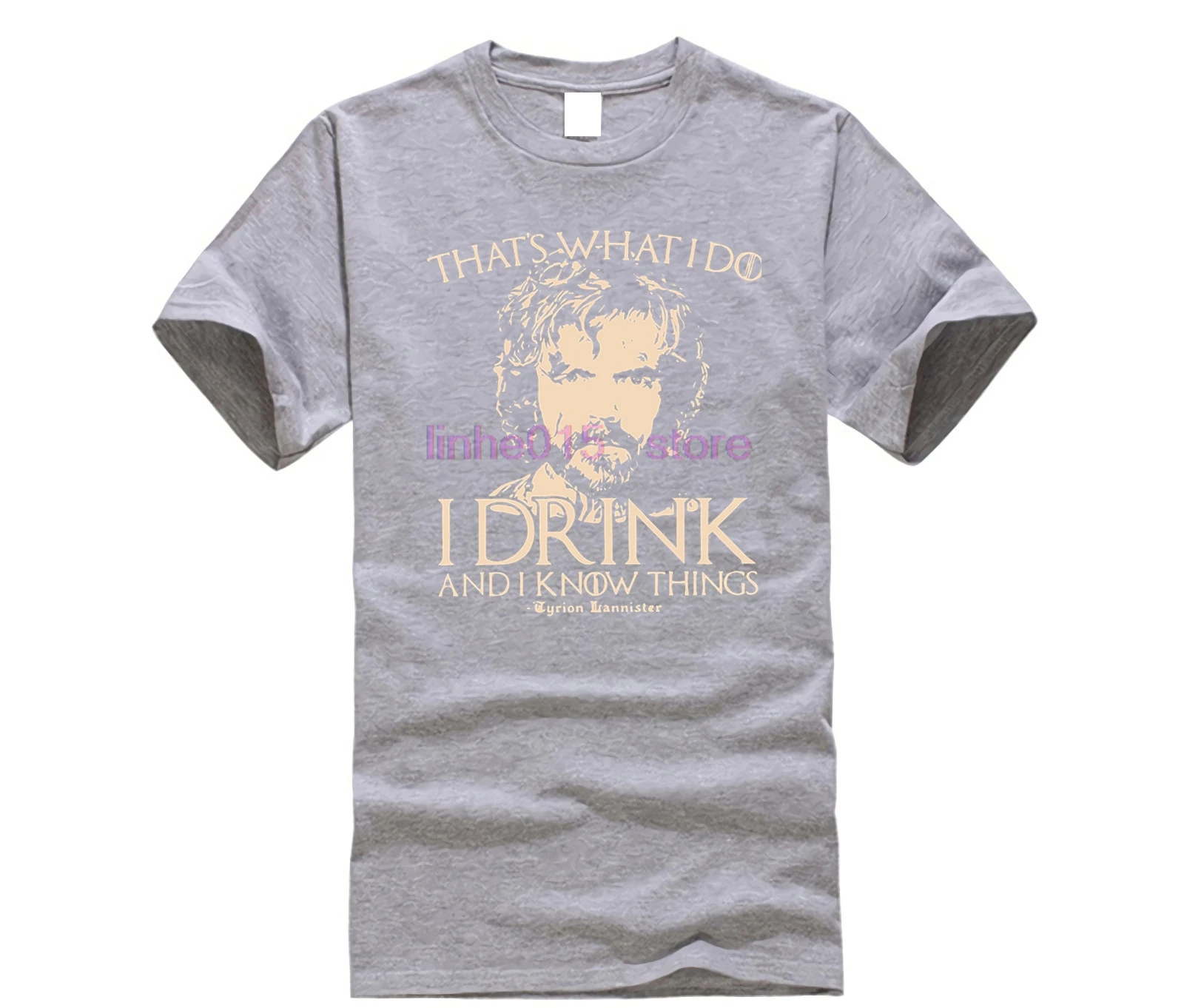 Игра престолов футболка я пью и знаю вещи футболки Tyrion Lannister для мужчин Топы