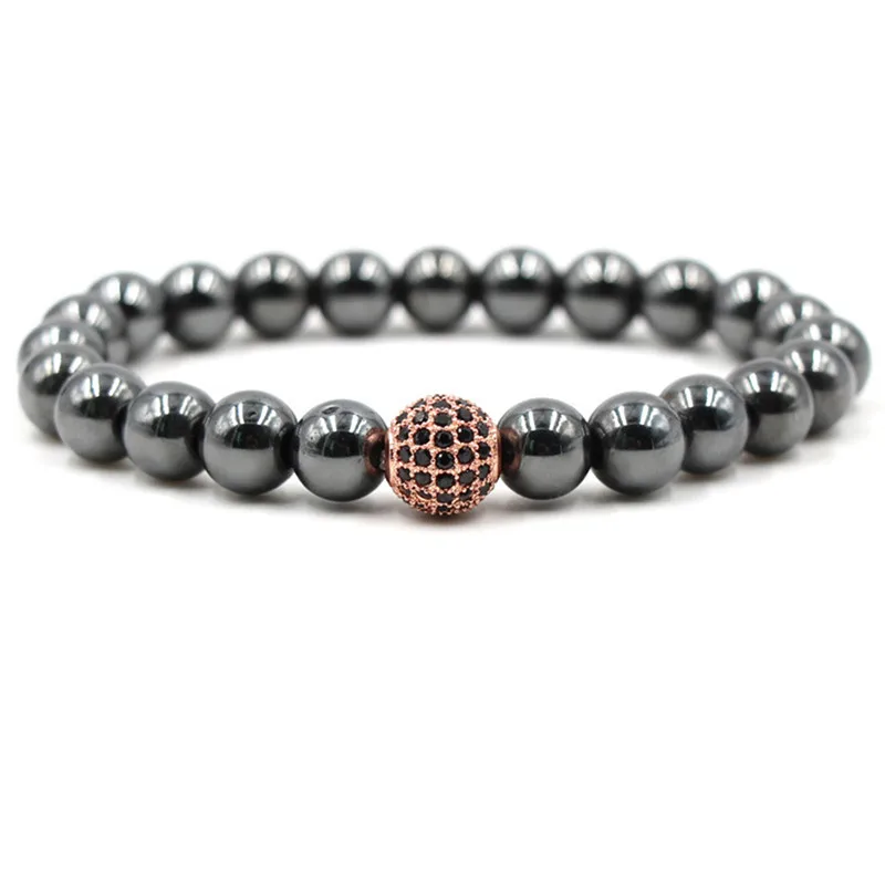 Женский магнитный браслет бусины гематит камень терапия здоровье гематитовый