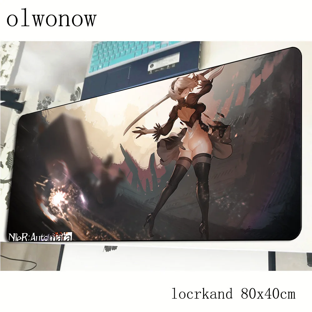 Nier automata коврик для мыши 800x400x3 мм подставка для запястья игровой коврик для мыши геймер коврик аниме компьютерный стол padmouse клавиатура большие игровые коврики