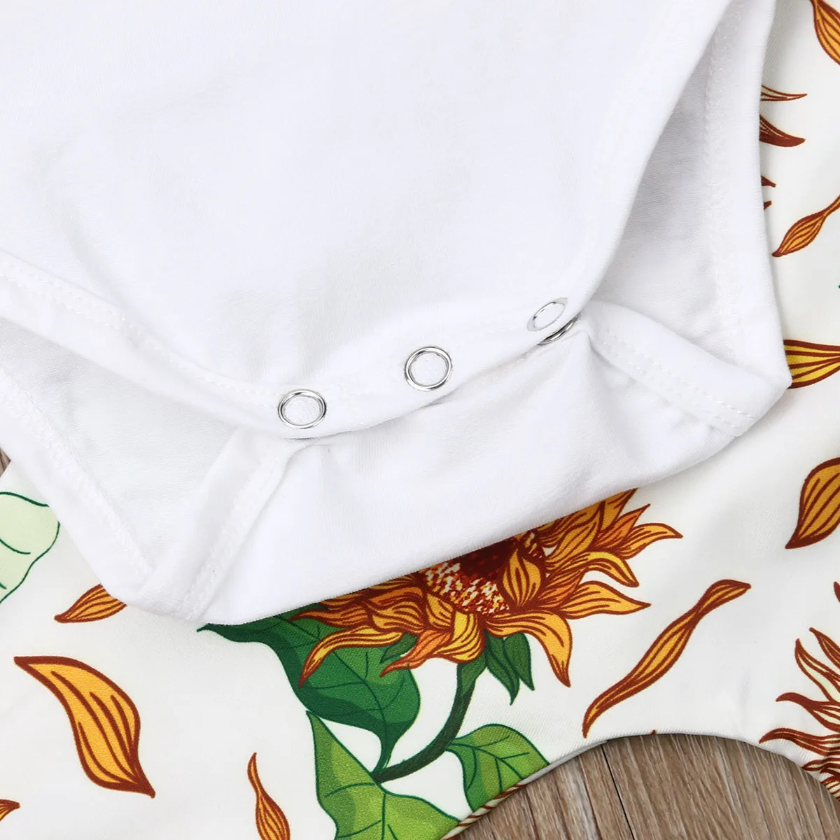 2019 комплект одежды для новорожденных девочек с рисунком подсолнуха боди