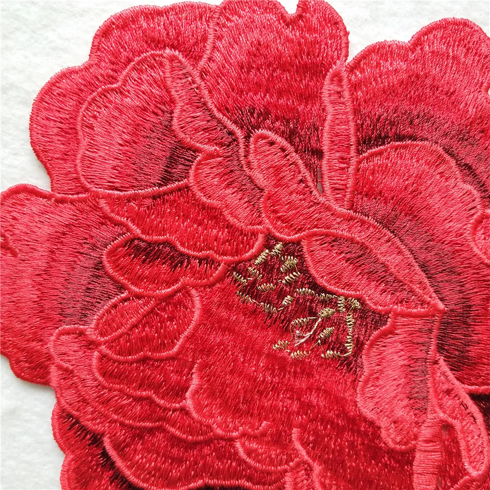 Новинка модный красный кружевной воротник аксессуар для одежды аппликация