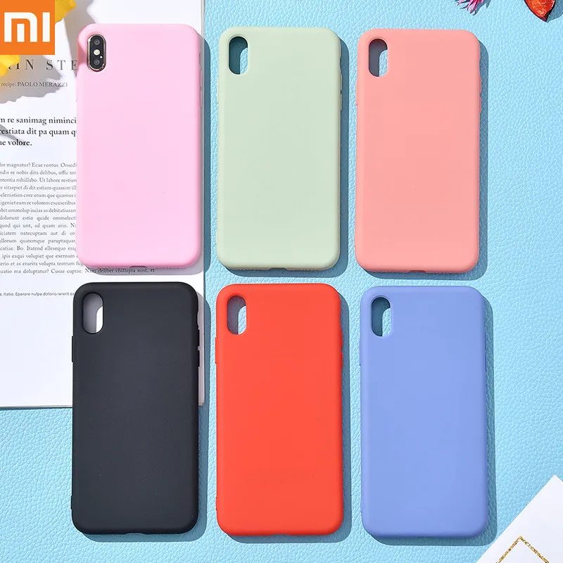 Xiao mi 8 9 6X 5X A1 жидкий силиконовый чехол для мобильного телефона с полным покрытием для mi 8/9 se lite, красный mi note 5 6 7 pro/plus чехол