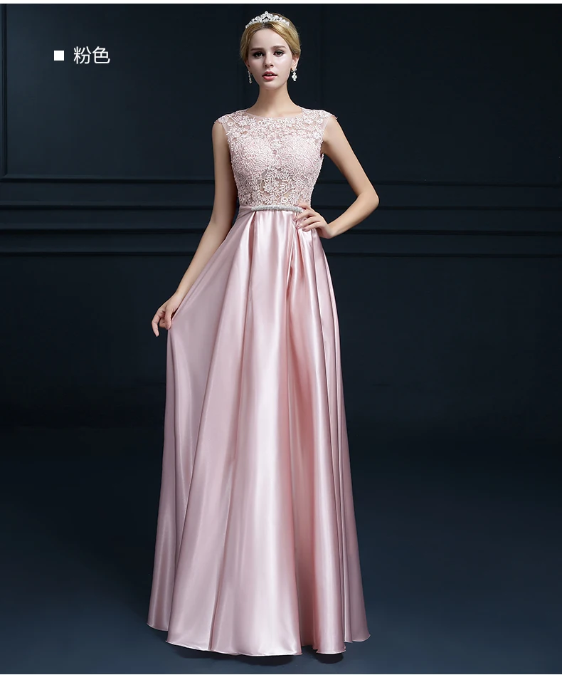 Vestido De festa casamento, Новое кружевное платье с открытой спиной, линия Румяна розового, золотого и серебряного цветов Королевский синий цвет Длинные платья подружек невесты элегантные damigella