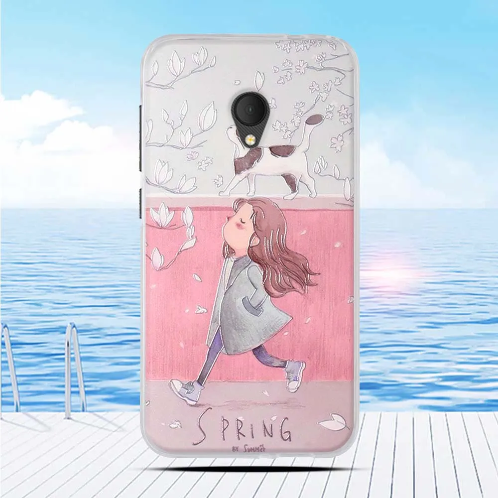 Для Alcatel U5 4G 5044D 5044Y 5 0 &quotчехол с мультипликационным принтом цветок задняя крышка
