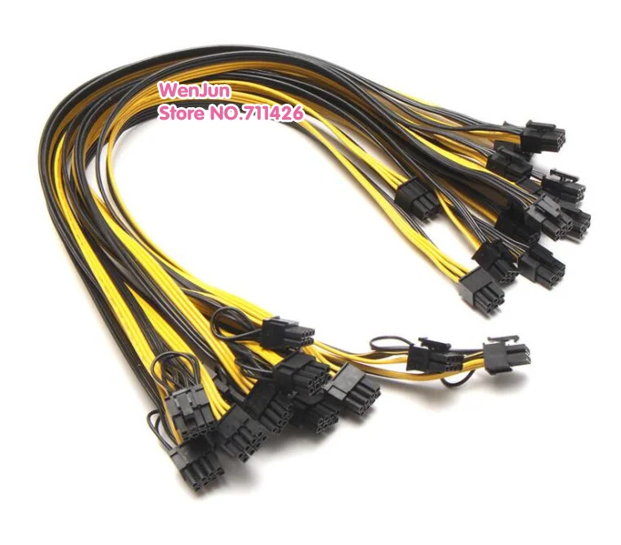 Волшебный кабель PCI E с 6 контактным штекером на 8 контактный (6 + 2) 60 см портом 12*6
