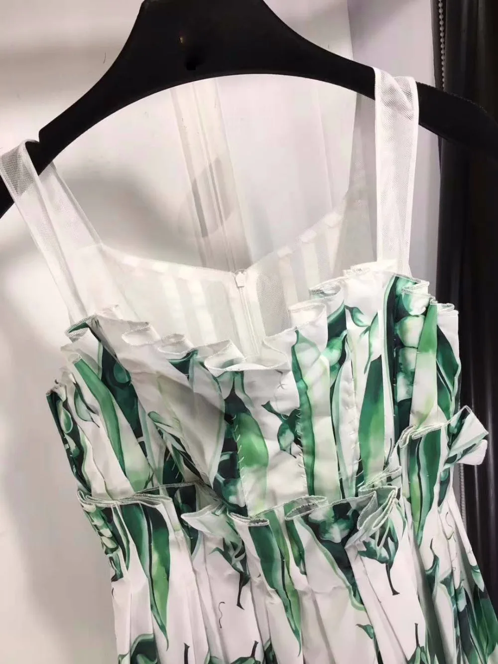 Женское платье на бретельках с высокой талией длинное Повседневное цветочным