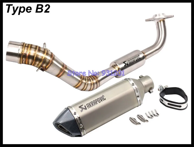 Motorcycle Slip On for Yamaha NVX 155 125 AEROX155 NVX155 Full Exhaust System Akrapovic Connect Link Pipe Hearder with Muffler | Автомобили