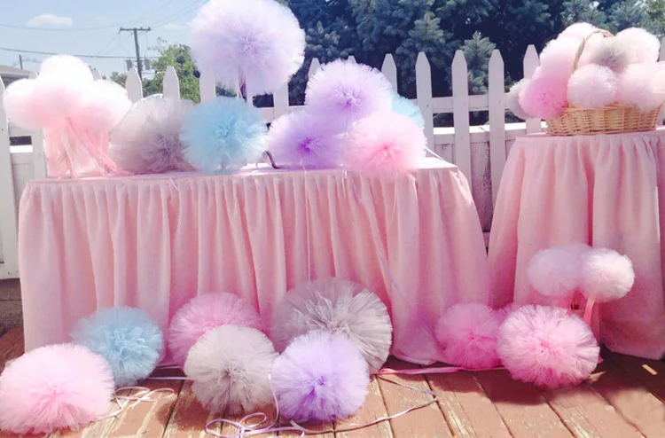 6 'ཋ см розовый вечерние партия пряжа помпоны цветок воздушные шарики для