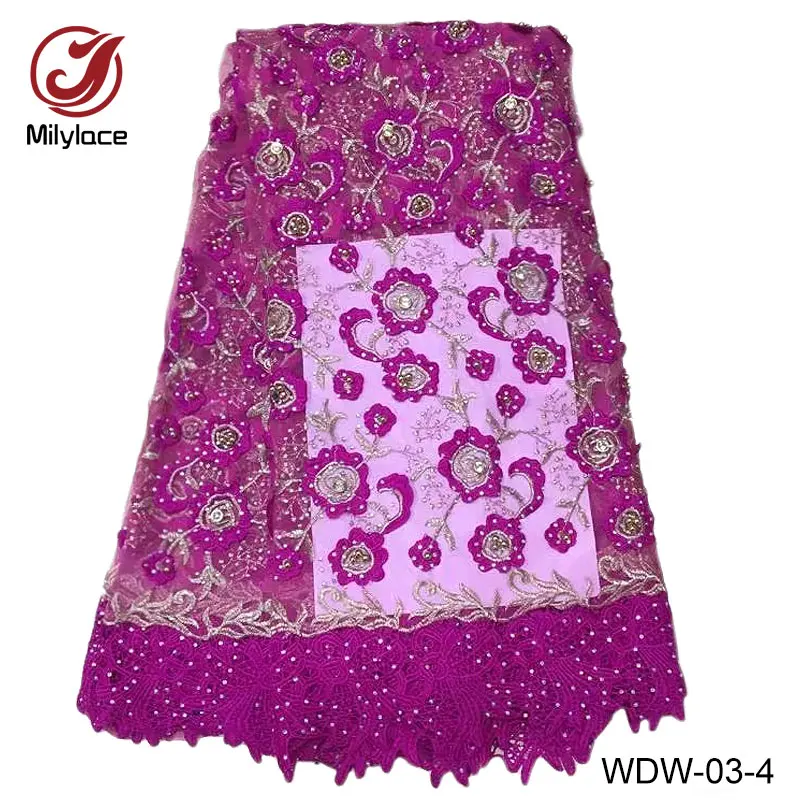 Новое поступление африканская французская кружевная ткань камни бисерный Тюль