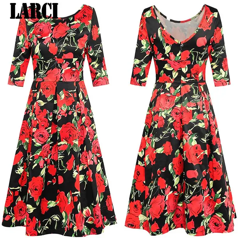 LARCI женское модное летнее платье Элегантное без рукавов с принтом Повседневное