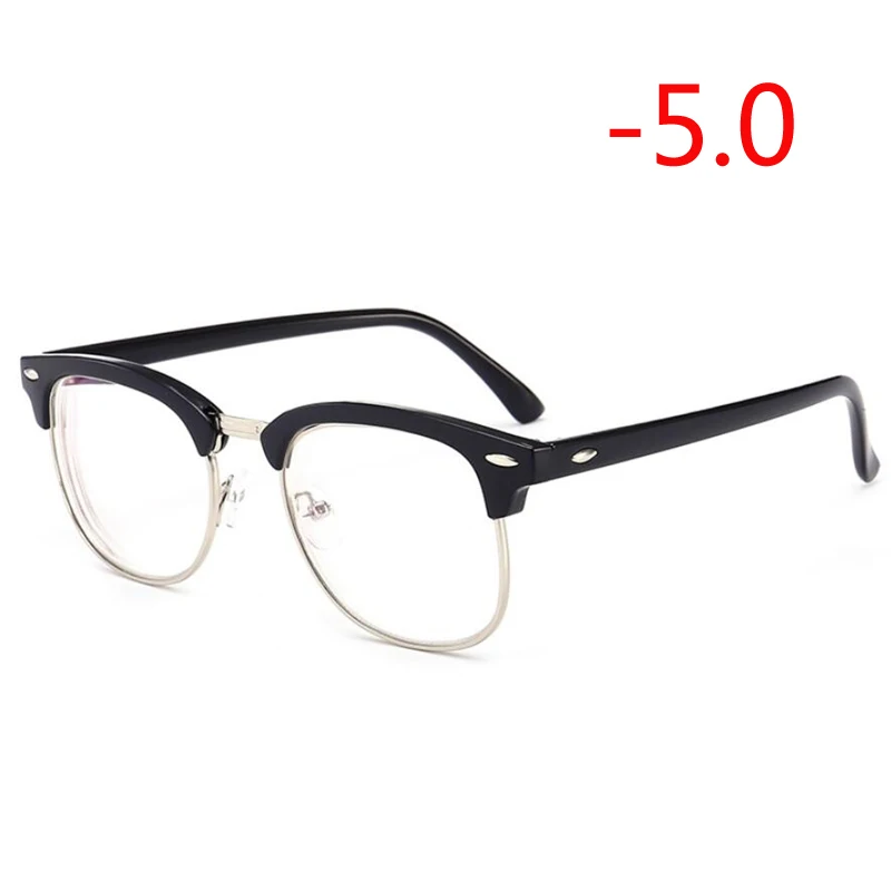 Myopia 500 1,0-1,5-2,0-2,5 до-5,0 готовые очки для близорукости женские мужские ретро студенческие Близорукие Солнцезащитные очки оправа для унисекс - Цвет оправы: Myopia 500