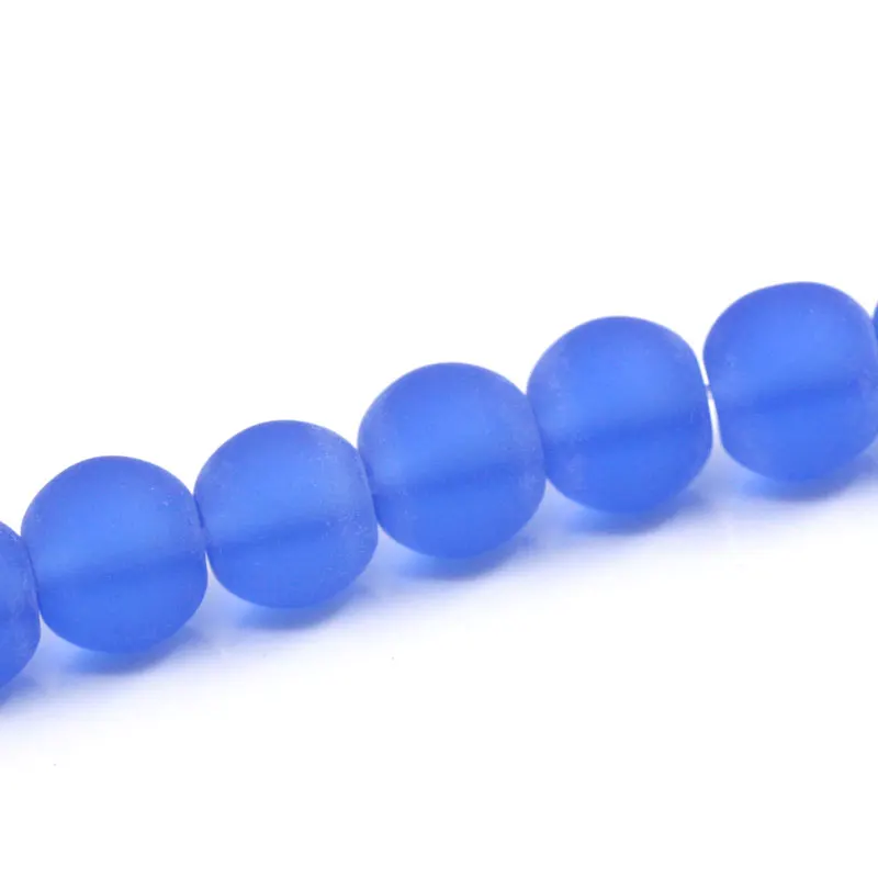 DoreenBeads 7 мм Стекло Новинка! Фигурные бусины синий матовый Для женщин &quotсделай