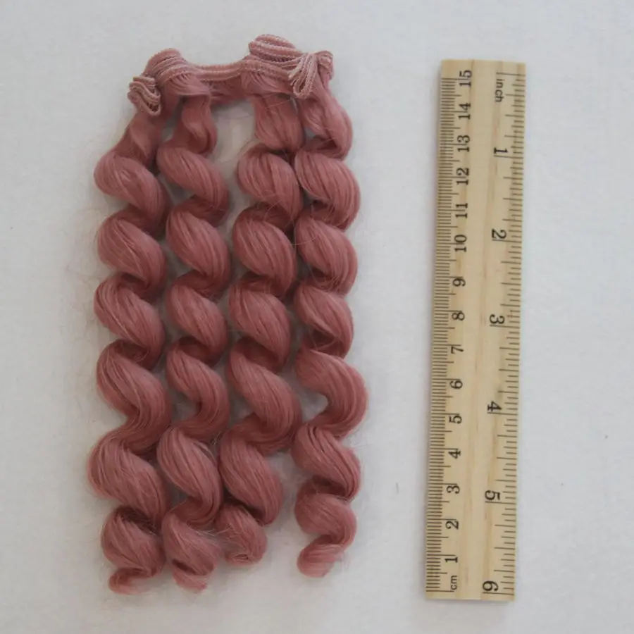 

1pcs 15*100cm High Temperature Fiber Fashion Curly Doll Hair Wefts for DIY 1/3 1/4 1/6 BJD SD Doll Wigs