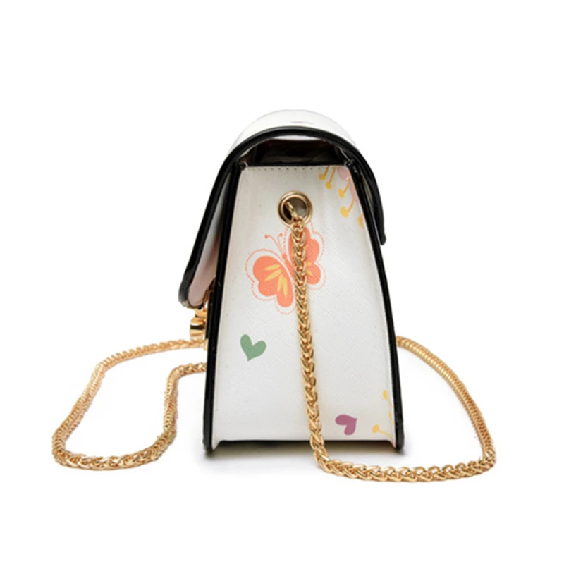 Милые Для женщин цепи сумка оригинальная печать Дизайн PU Сумки Crossbody сумки для 2018