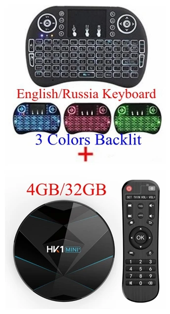 4GB 32GB I8 Backlit 10 шт. HK1 Мини плюс Android 9,0 ТВ коробка RK3318 Четырехъядерный 4 Гб 64 Гб макс 2,4 г/5 г двойной WiFi USB3.0 BT4.0 4K H.265 медиаплеер - Цвет: 4GB 32GB I8 Backlit