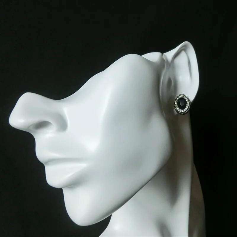 Двойной коты серьги для женщин геометрический сова синий Винтаж модные дешевые