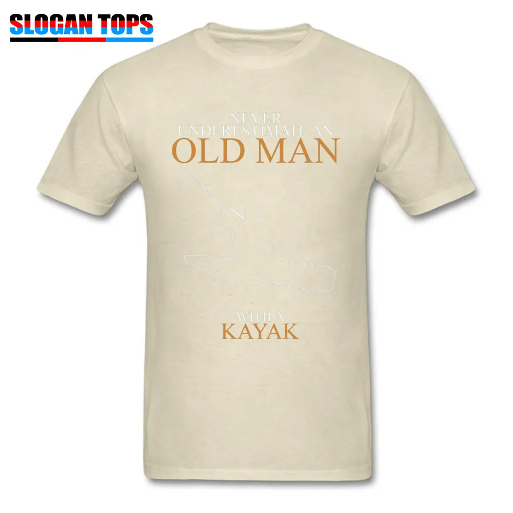 Уличная одежда мужская футболка модная с надписью Never Underestimate An Old Man With A Kayak