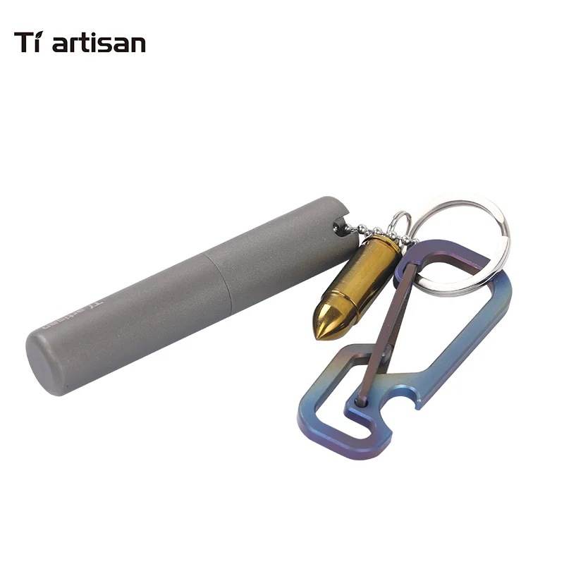 Контейнер для таблеток Tiartisan из чистого титана герметичный портативный