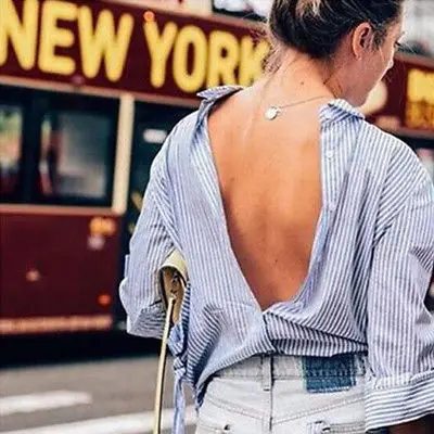 Новинка 2017 модная женская Повседневная винтажная блузка с длинным рукавом