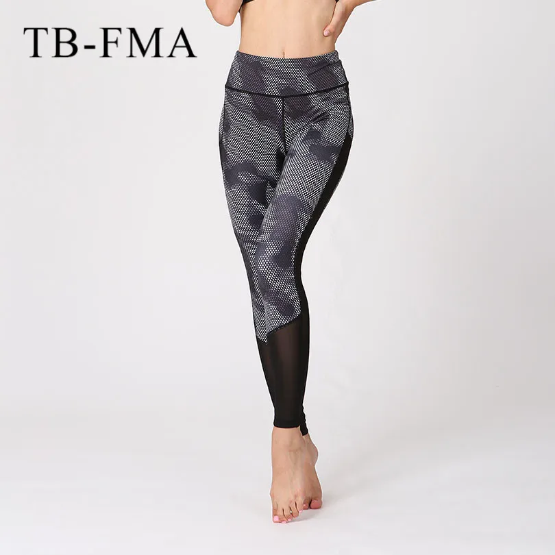 Женские сексуальные штаны для йоги с высокой талией эластичные спортивные