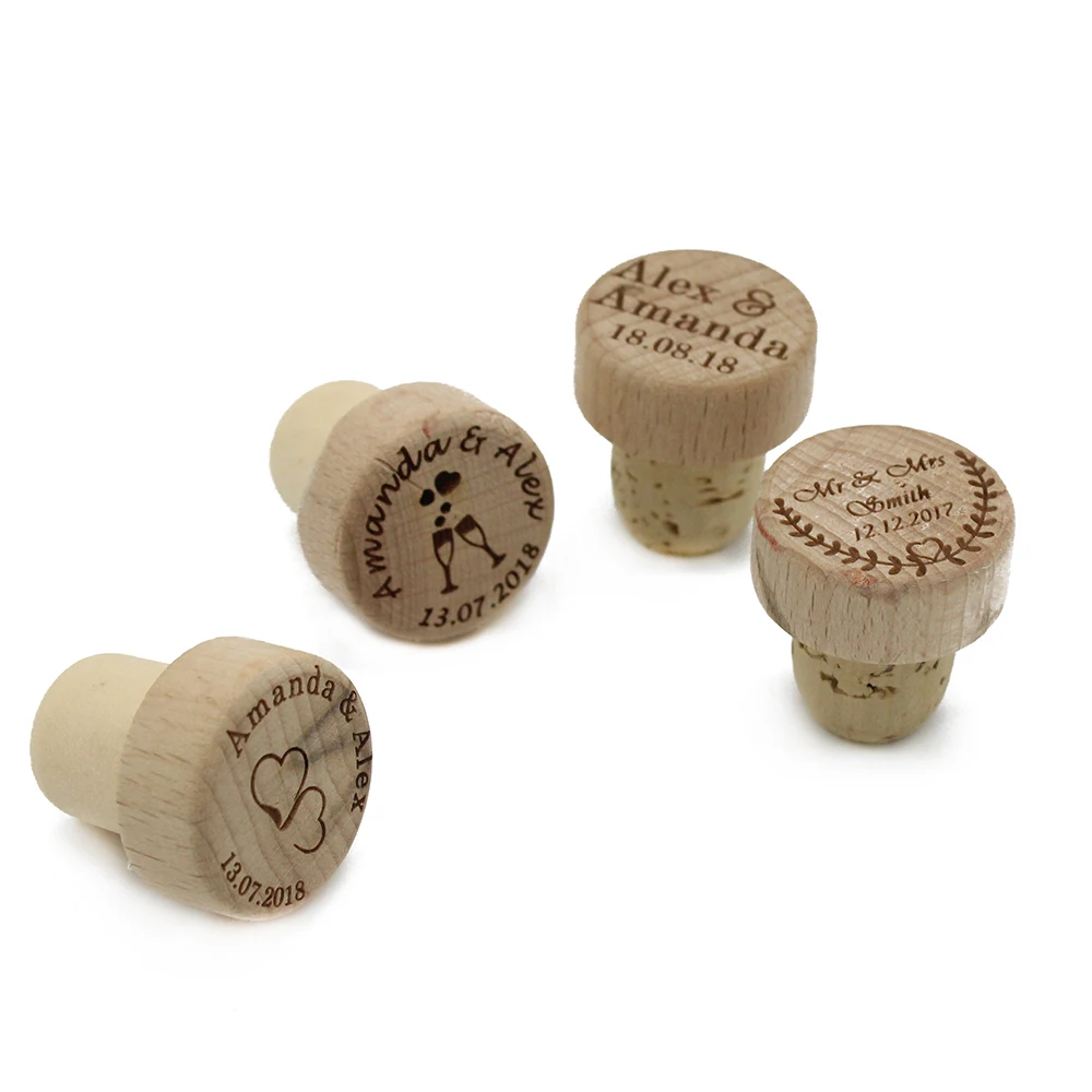 20 шт. * Персонализированные Гравированные пробки для вина украшение вечеринки в