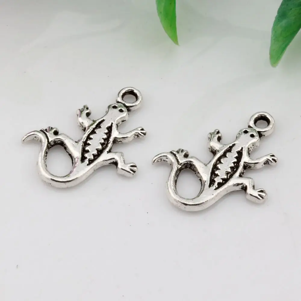Hot ! 15pcs Zinc Alloy CUTE GECKO LIZARD Charm pendants DIY Jewelry 15 x 18 mm cv2 | Украшения и аксессуары