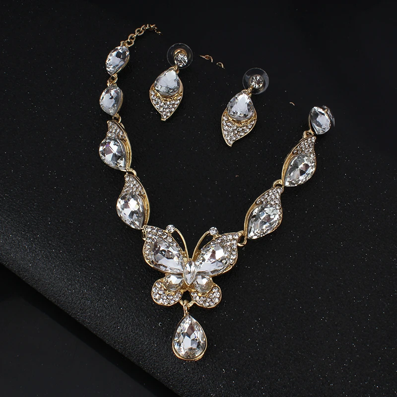 Женский Свадебный комплект украшений и сережек свадебные ювелирные