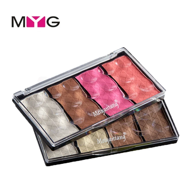 

12PCS MYG Fashion Designer Professional 4 Colors Cosmetics Face Powder Highlighting Powder Makeup Blusher Palette Free Shipping