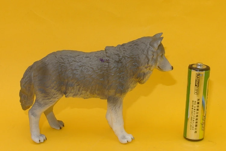 Горячие игрушки: средний серый волк модель животные детские игрушки Детский