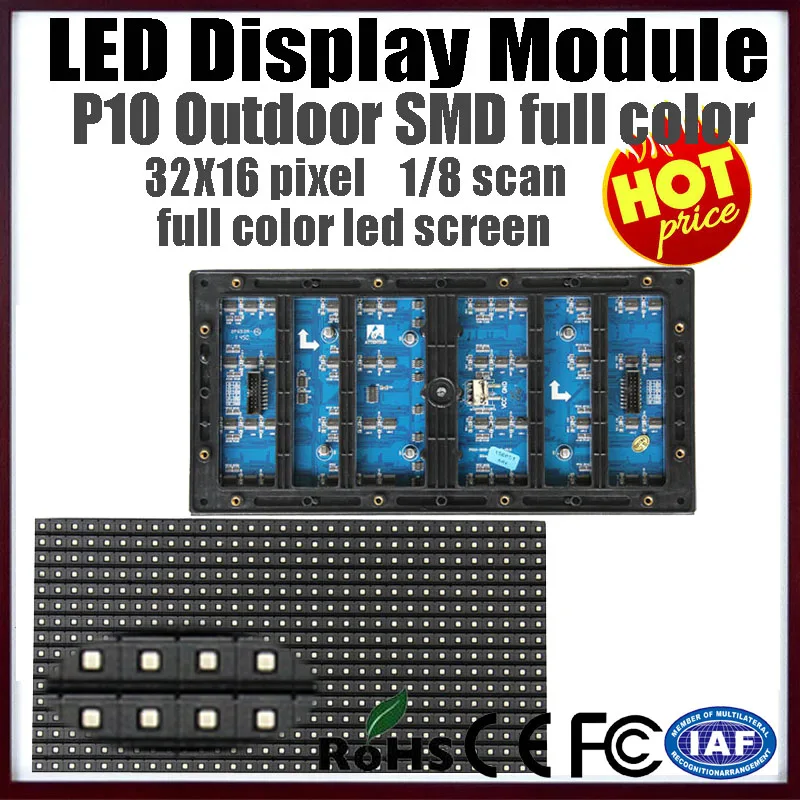 P10 из светодиодов модуль 3in1 smd rgb полноцветный открытый для видео дисплей