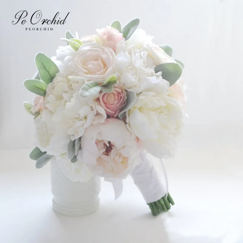 PEORCHID Peony Свадебный букет Bukiet Slubny Rose свадебный день невесты Цветы Букет невесты Fleurs Mariage