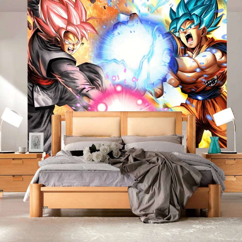 Драконий шар супер обои японского аниме 3D настенная Goku фото обои для детской спальни диван ТВ фон рулоны